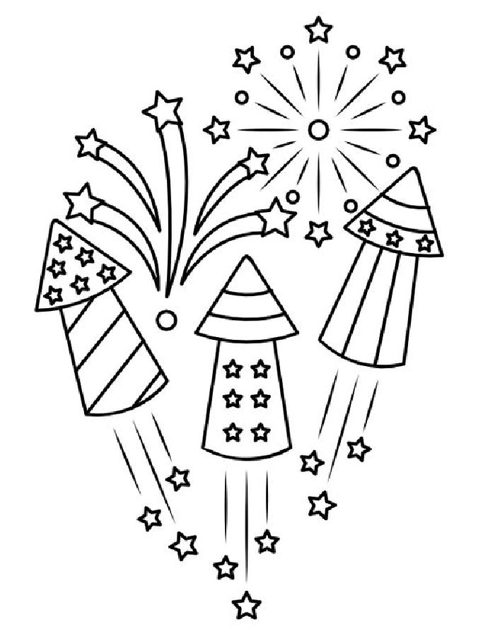 July Month Celebration Coloring Page