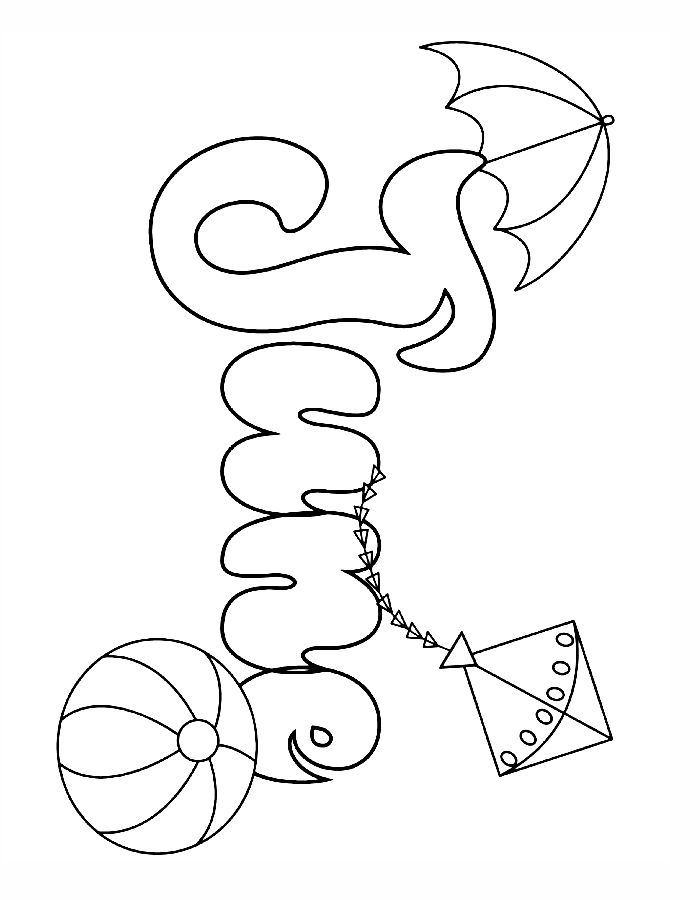 June Month Of The Year Coloring Page