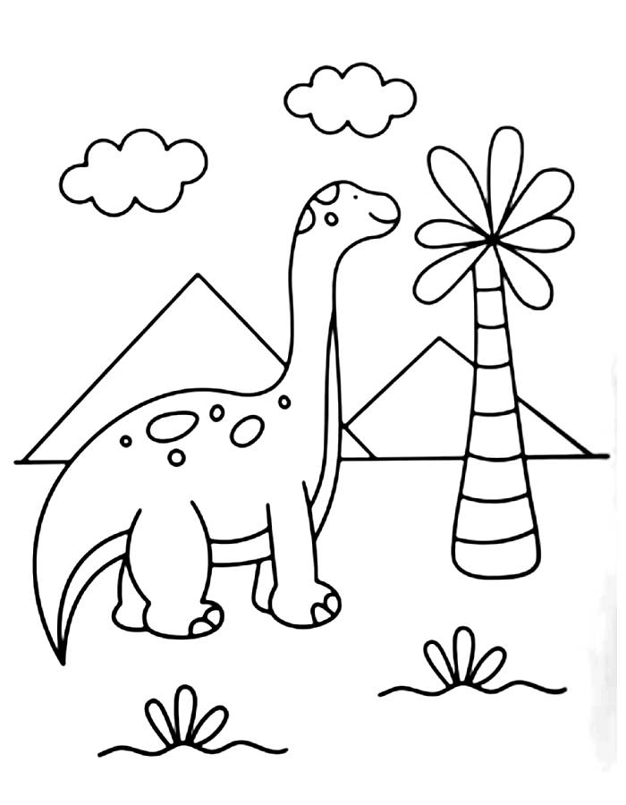 Jurassic Park Brachiosaurus Dinosaur Coloring Page