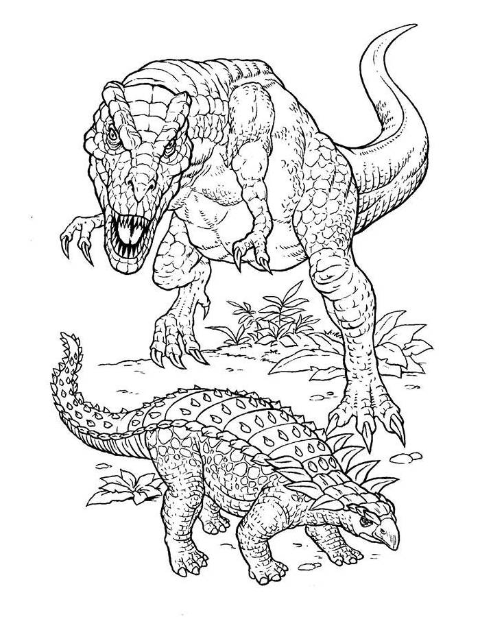 Jurassic Park Outline For Kids Coloring Page