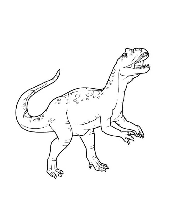 Jurassic World Allosaurus Coloring Page