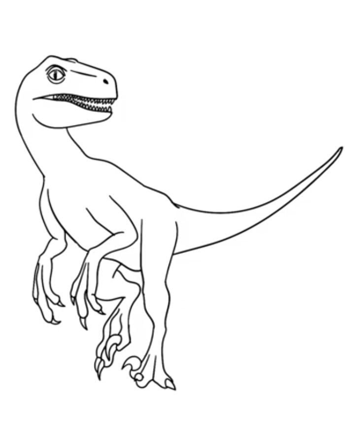 Jurassic World Velociraptor Blue Coloring Page