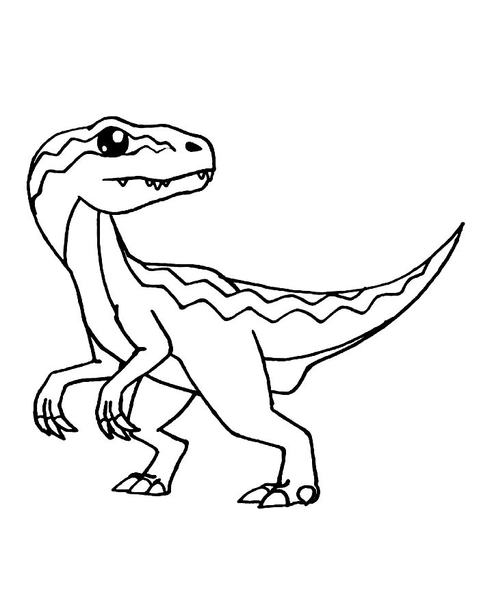 Jurassic World Velociraptor Coloring Page