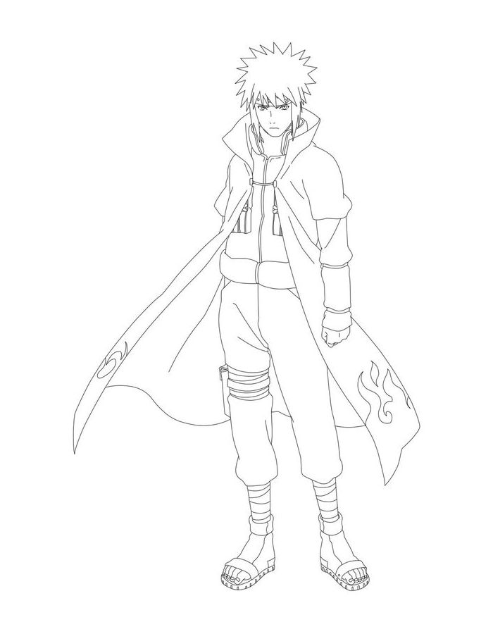 Kakashi Hatake Outline Coloring Page