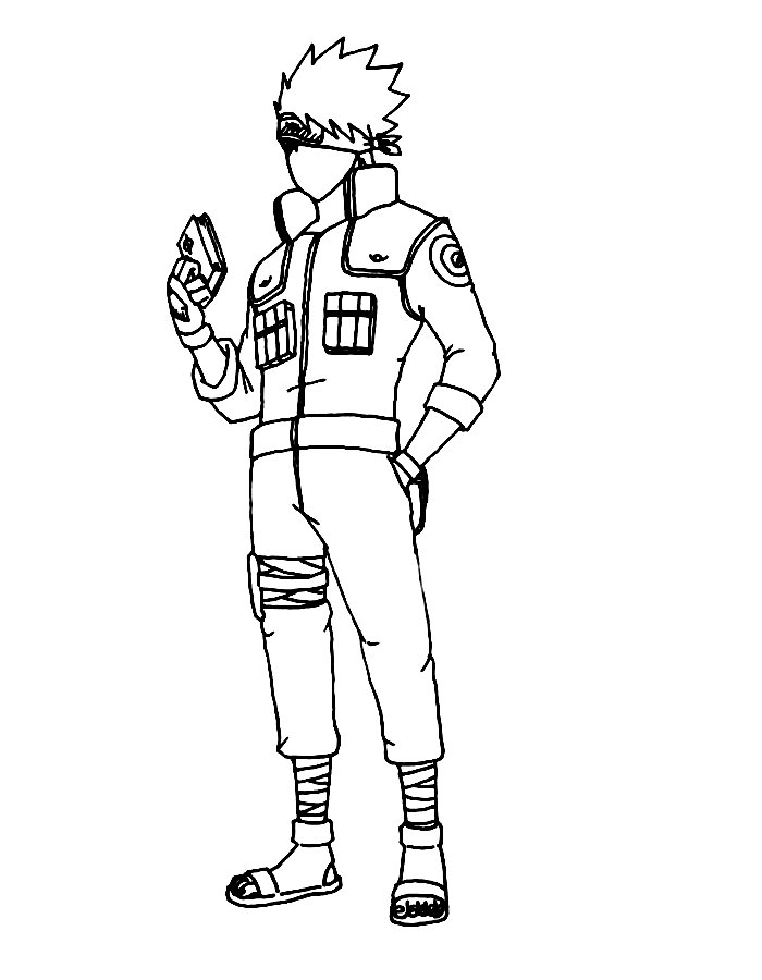 Kakashi Hatake Coloring Page