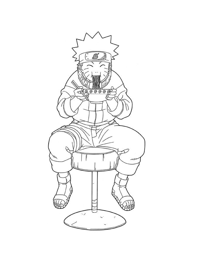 Kakashi Line Art Coloring Page