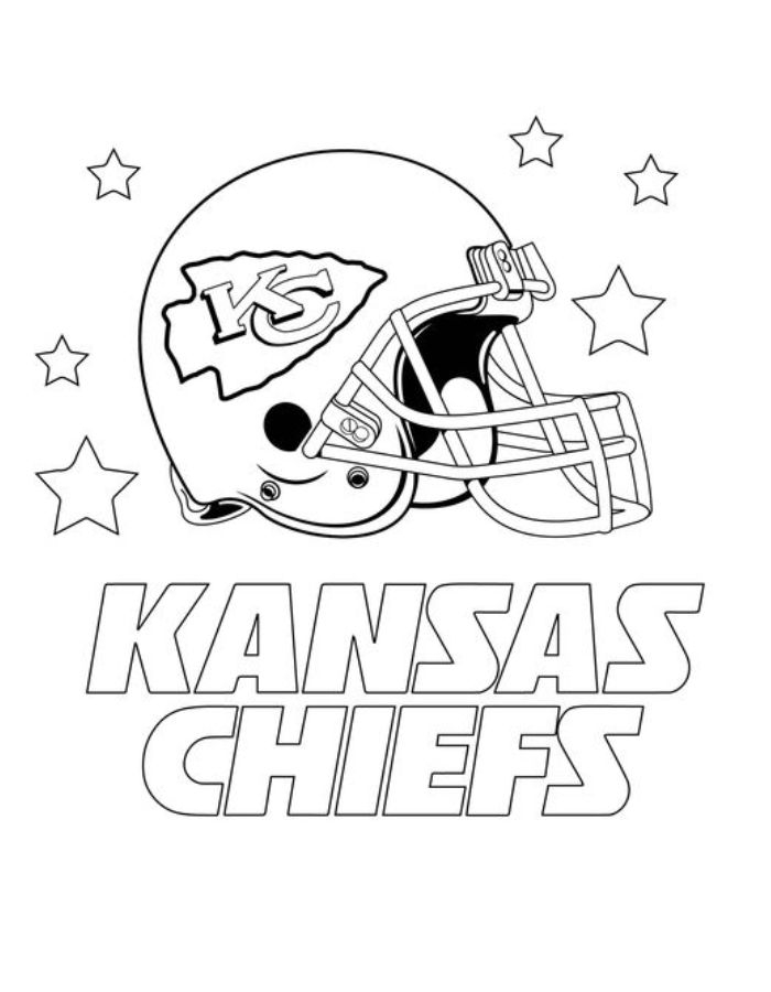 Kansas City Chiefs Line Art Coloring Page