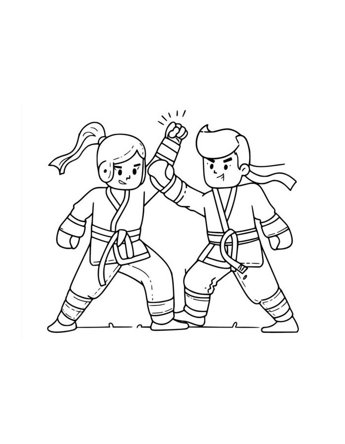 Karate Drawing Easy