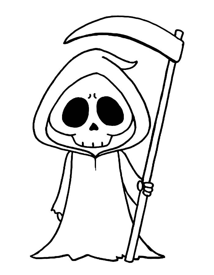 Kawaii Creepy Cute Coloring Page