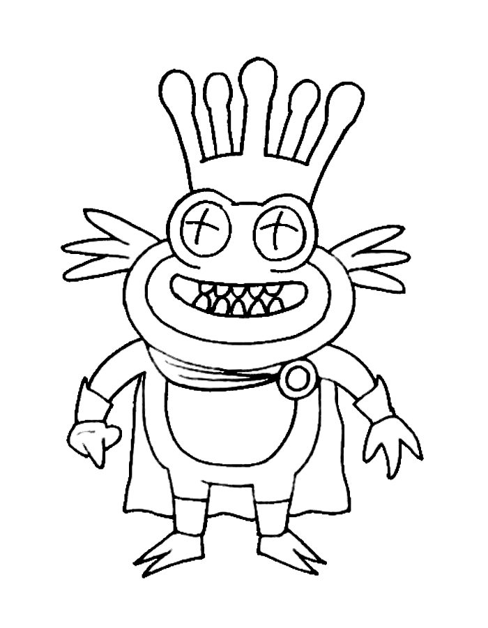 King Flippy Nips Coloring Page : Print