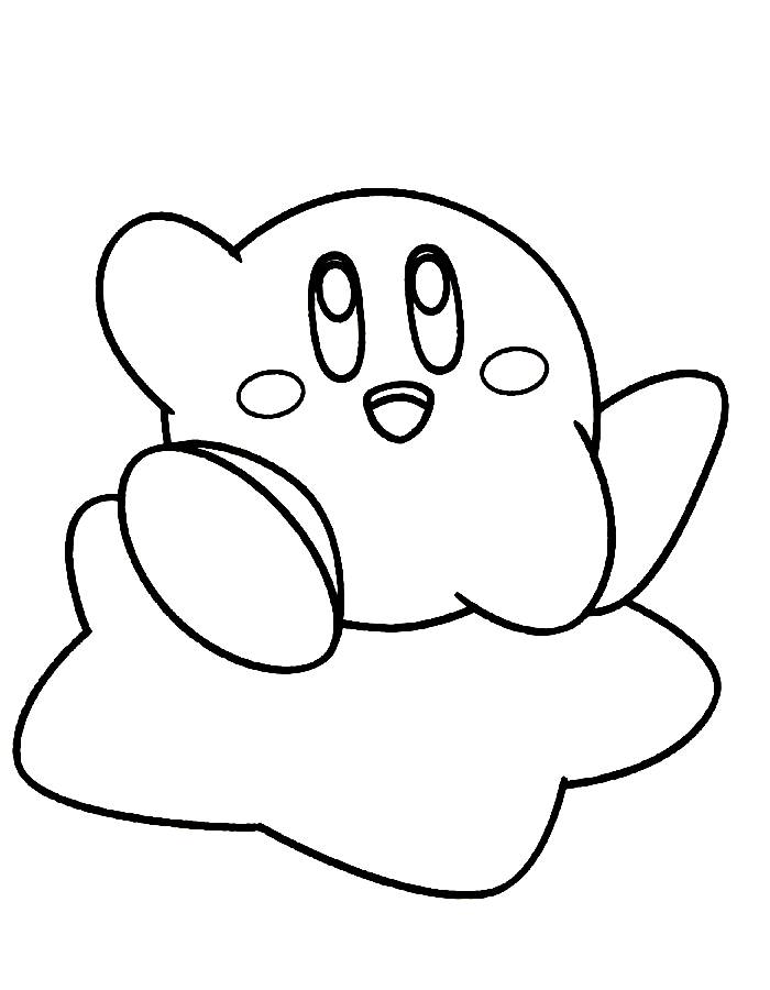 Kirby Super Smash Bros Coloring Page