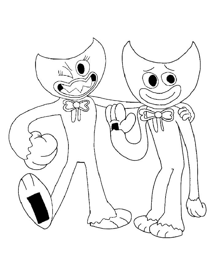 Kissy Huggy Wuggy Coloring Page