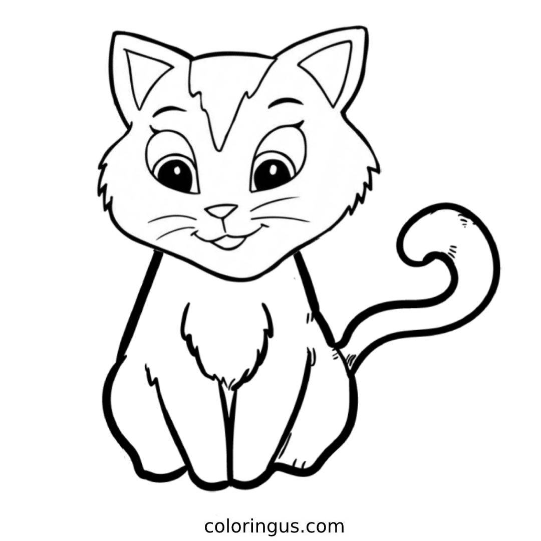 Cat Coloring Pages Free Printable PDF 