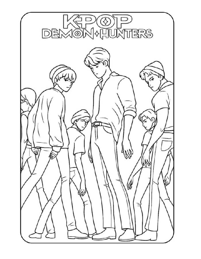 Kpop Demon Hunters Coloring Pages Free Printable PDF 