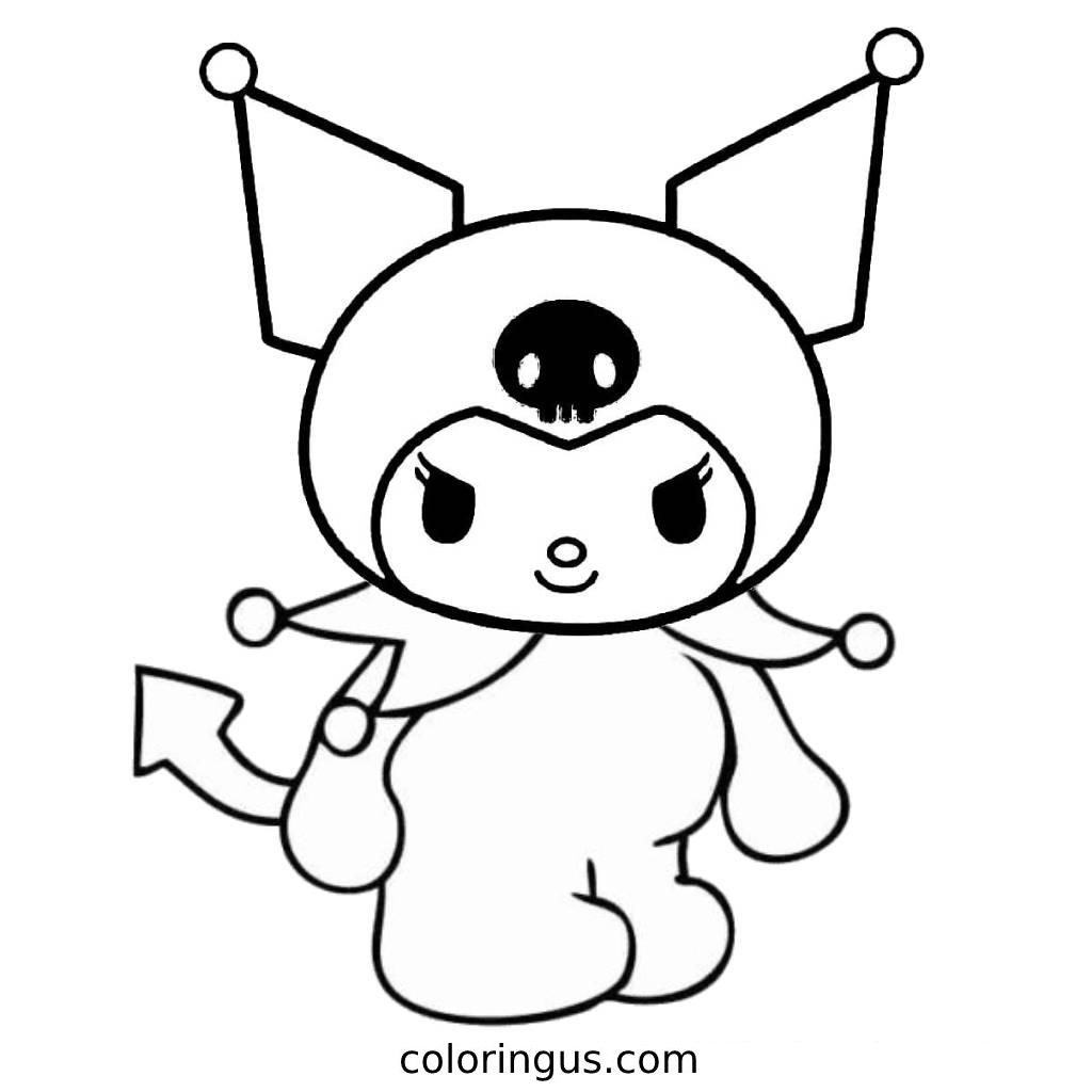 10 Sanrio Coloring Pages Kuromi Free: Unleash Your Creativity with the Adorable Dark Bunny