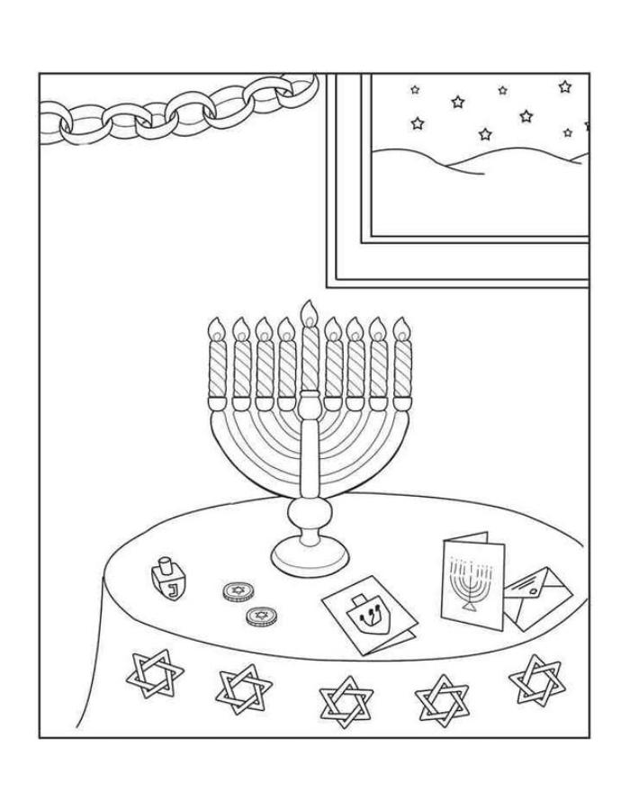 Kwanzaa Line Drawing Coloring Page