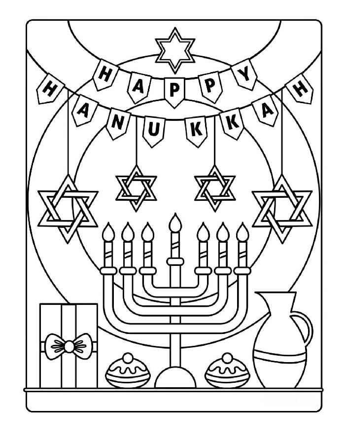 Kwanzaa Simple Printable Coloring Page