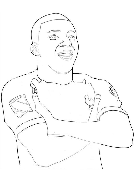 kylian mbappe coloring pages coloring pages