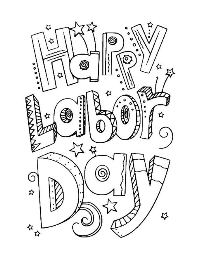 Labor Day Celebration Coloring Page