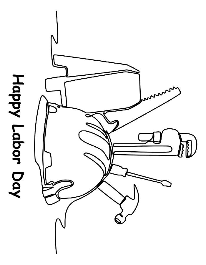 Labor Day Clip Art Images Coloring Page