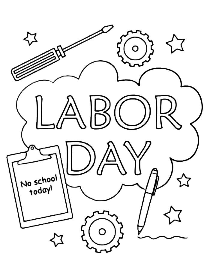 Labor Day Pictures Coloring Page