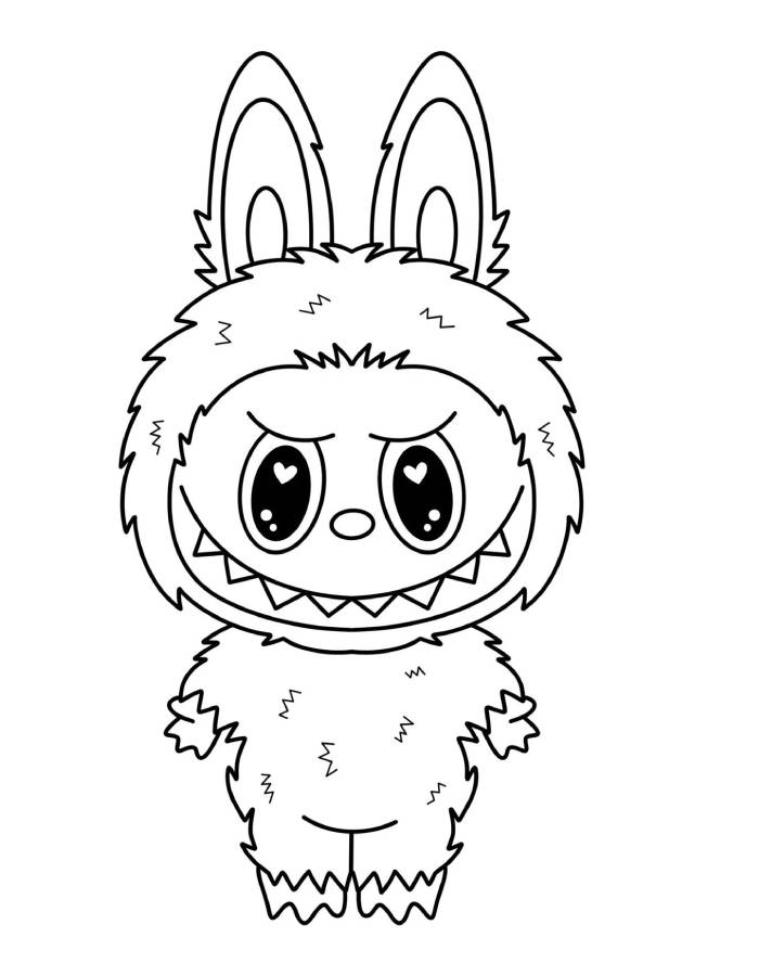 Labubu Images Coloring Free Printable PDF 