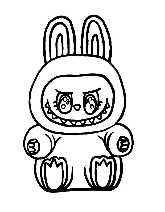 Labubu Coloring Pages Free Printable PDF 