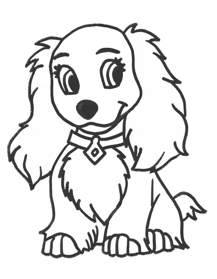 Lady From The Lady And The Tramp Coloring Page