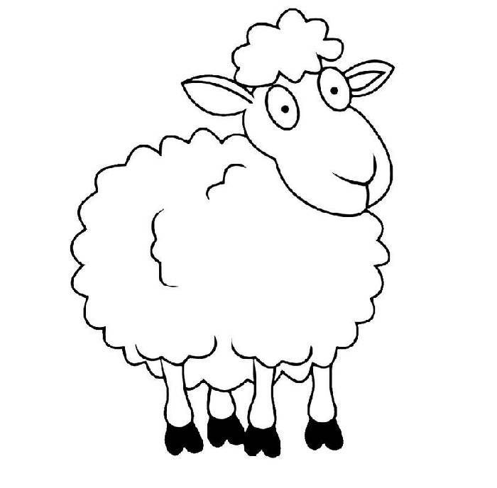 Baby Lamb Coloring Page