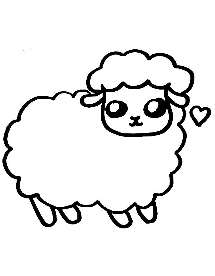 Lamb Worksheet Coloring Page