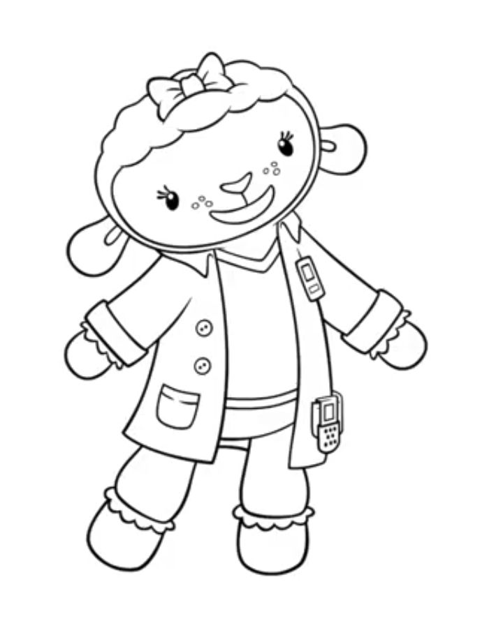 Lambie Mcstuffins Is Ready To Help Doc Care For Her Toys Coloring Page