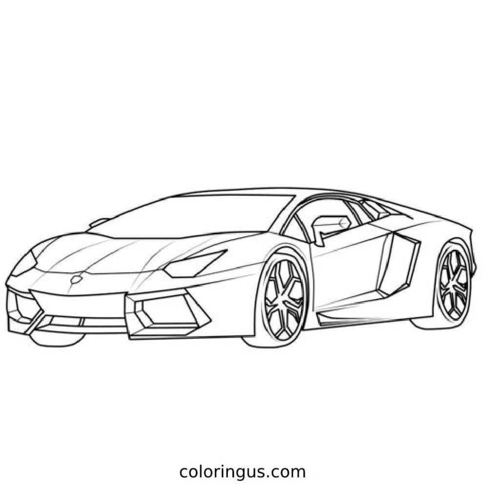 Lamborghini Aventador Coloring Page