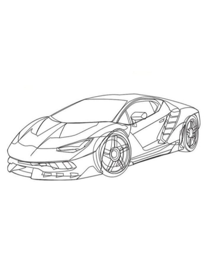 Lamborghini Aventador Printable Pdf Coloring Page