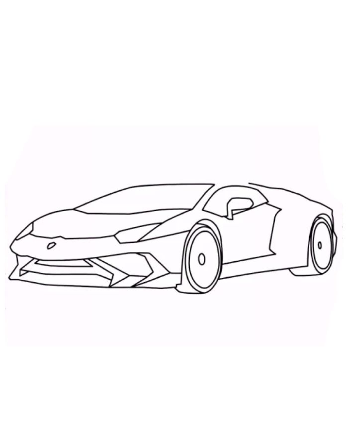 Lamborghini Car Pictures To Color Coloring Page