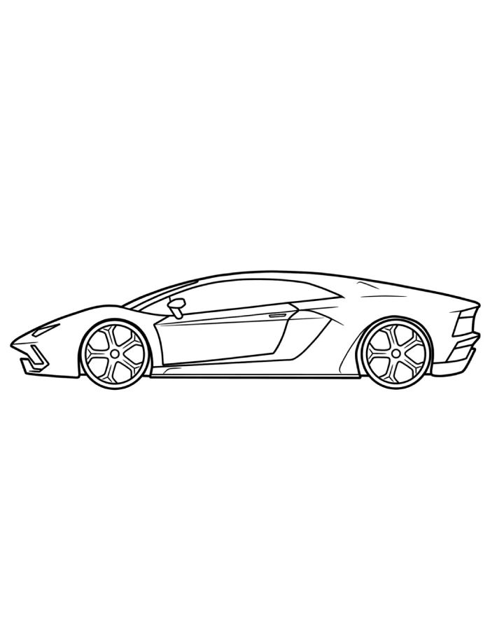 Lamborghini Color Sheet Coloring Page