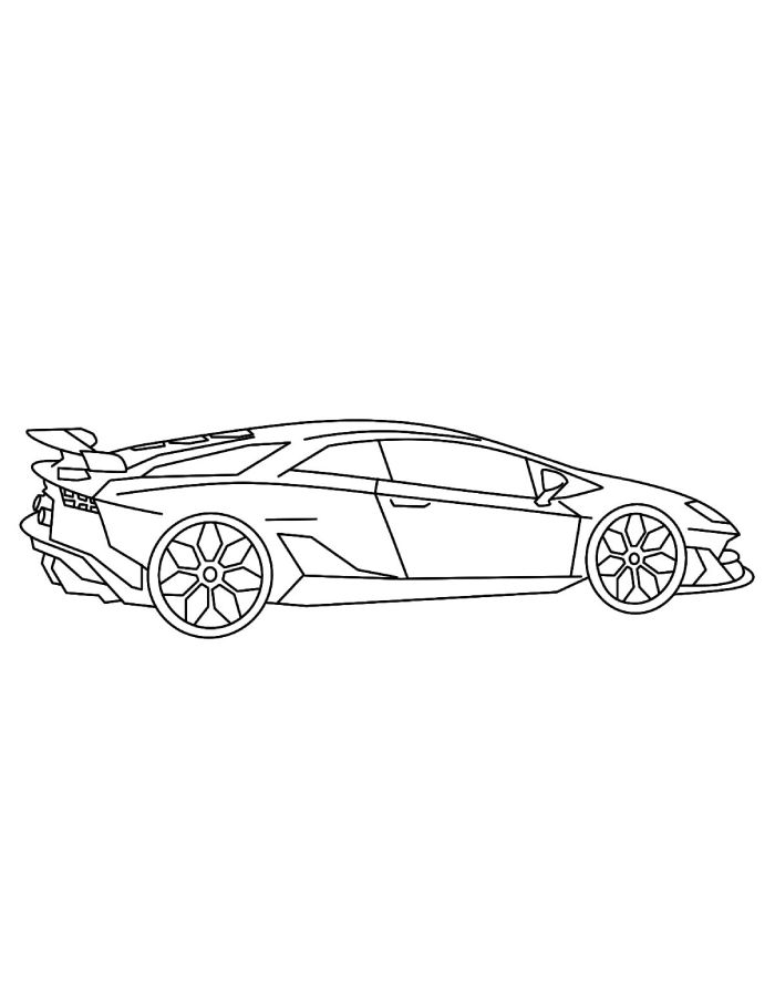 Lamborghini Colour In Pictures Coloring Page