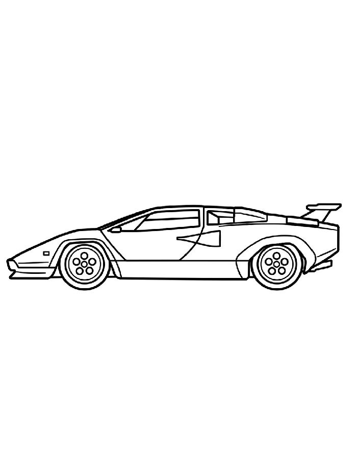 Lamborghini Countach Coloring Page