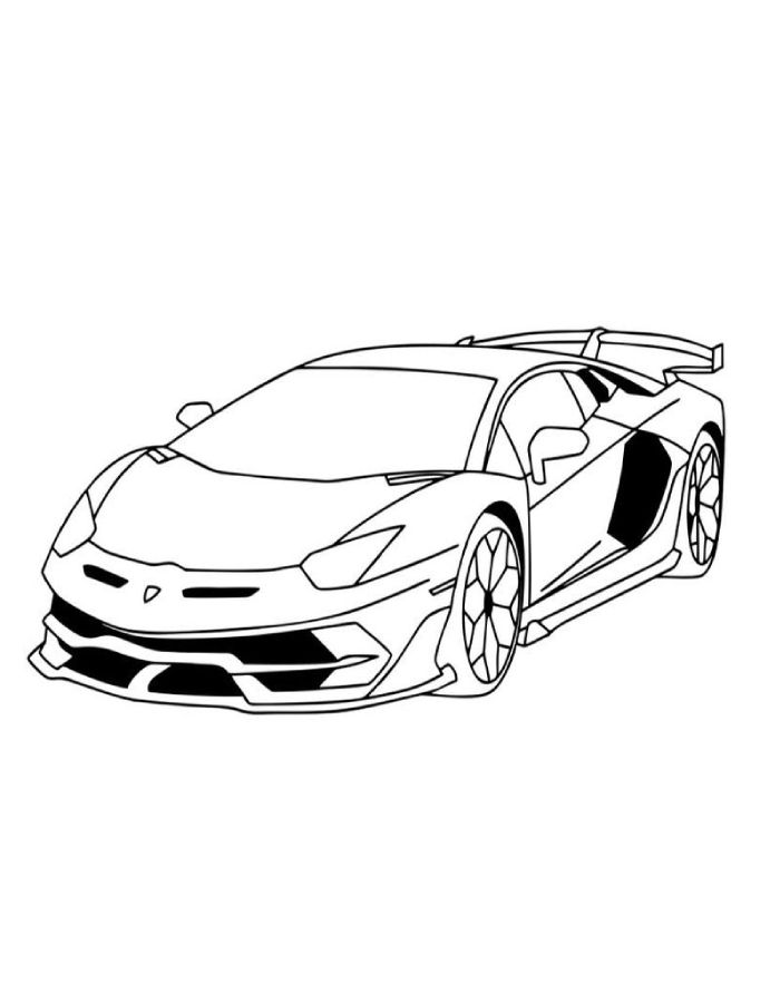 Lamborghini Hot Wheels Coloring Page