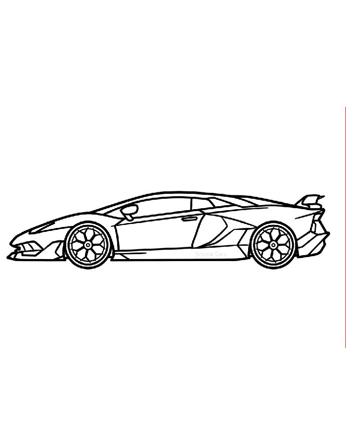 Lamborghini To Print Coloring Page