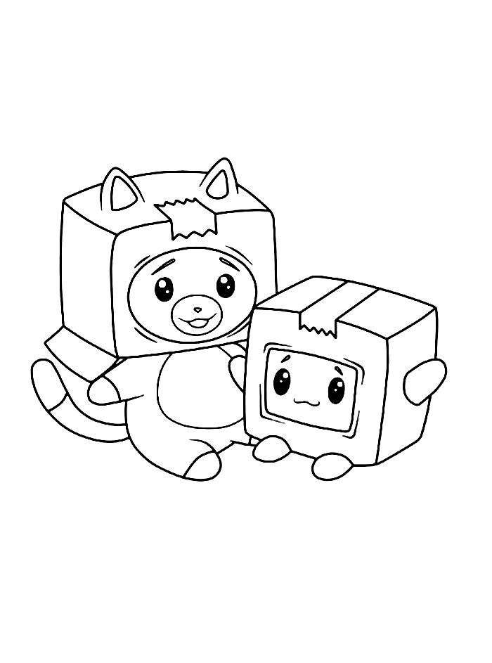 Lankybox Black And White Pictures Coloring Page