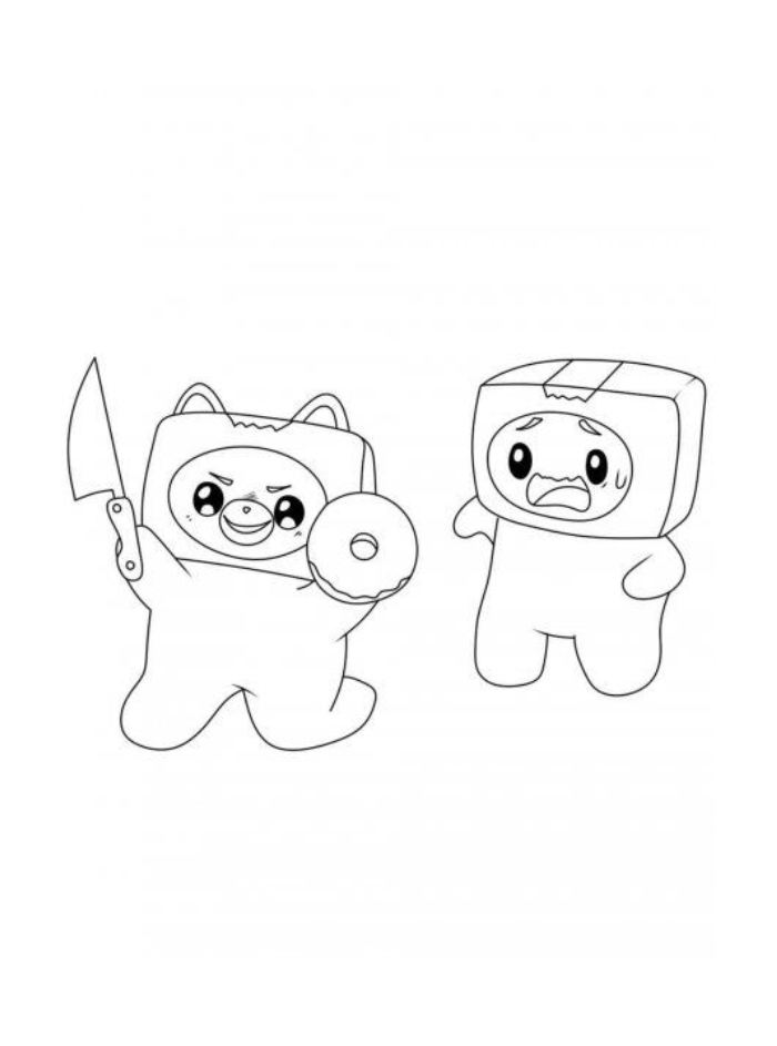 Lankybox For Kids Coloring Page
