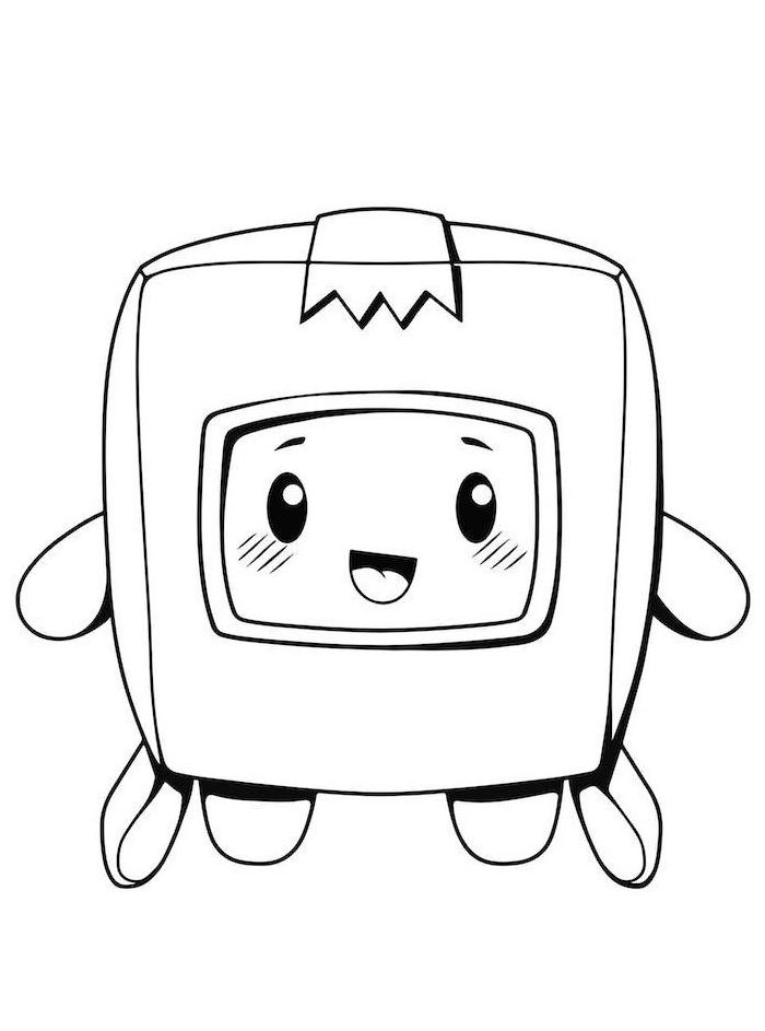 Lankybox Simple Art Coloring Page