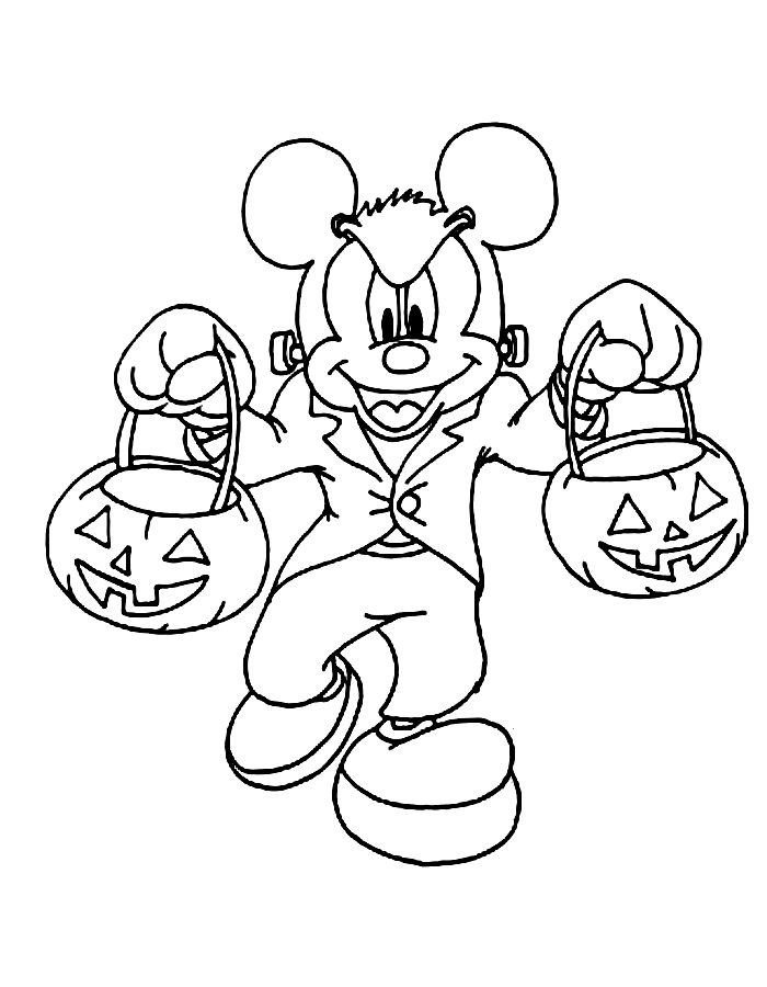 Large Disney Halloween Coloring Page