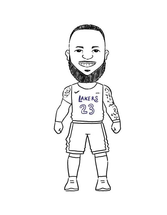 Lebron James Coloring Pages Free Printable PDF 