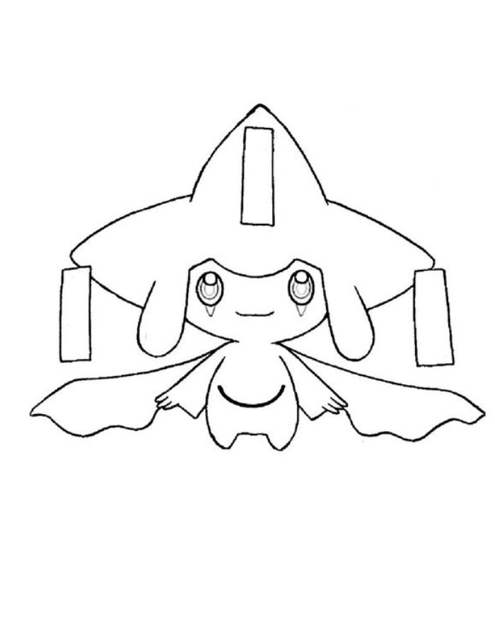 Legendary Pokemon Jirachi Coloring Page