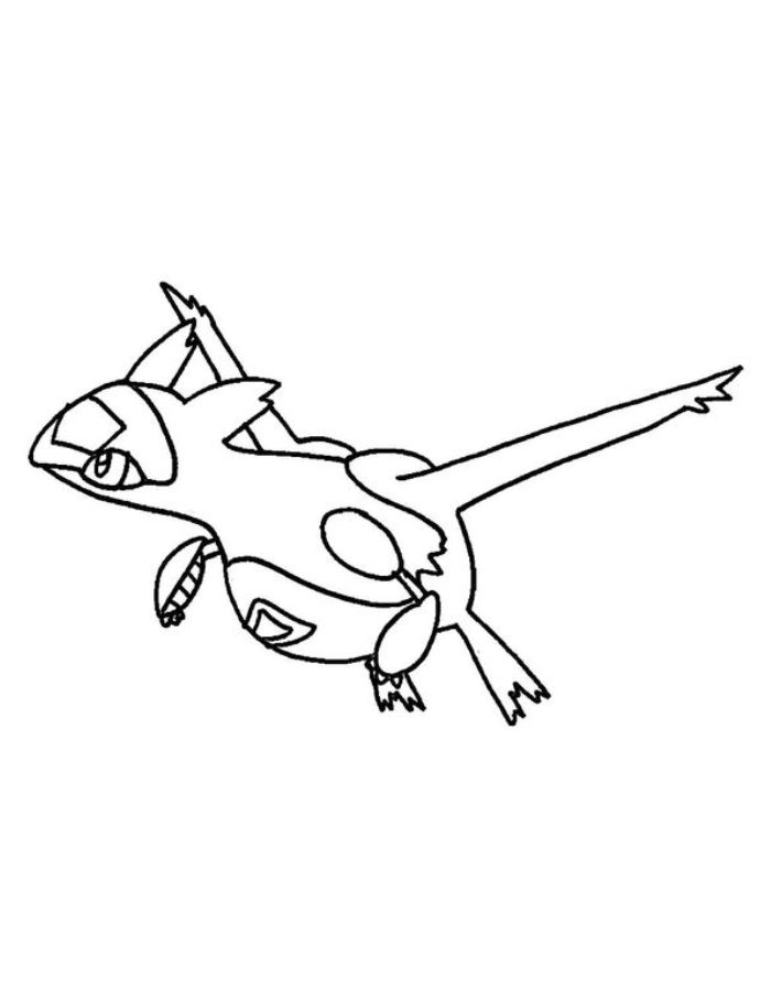 Legendary Pokemon Latias Coloring Page