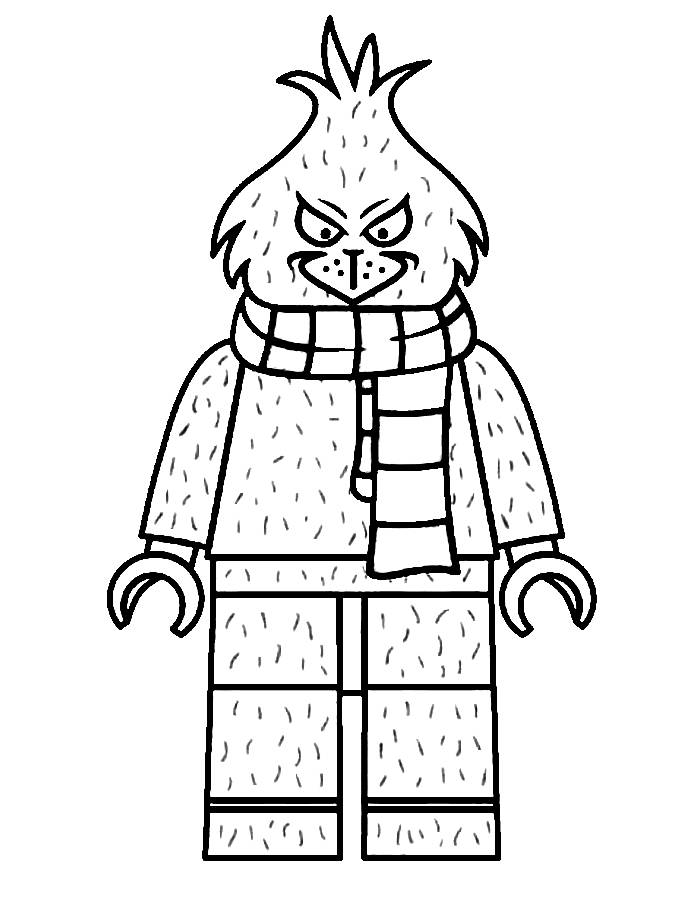 Lego Christmas Coloring Page