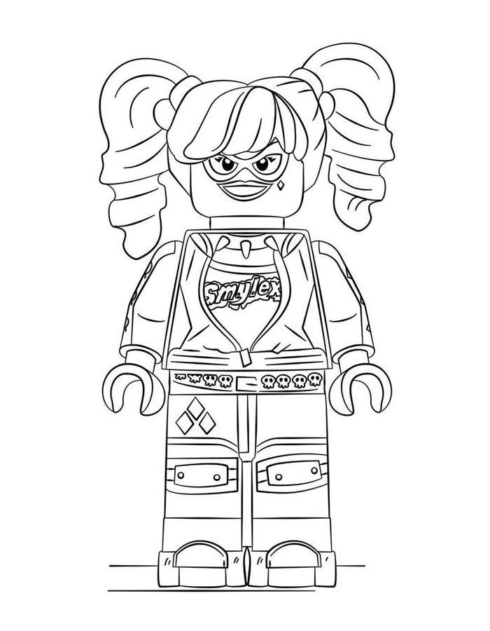 Lego Harley Quinn Coloring Page