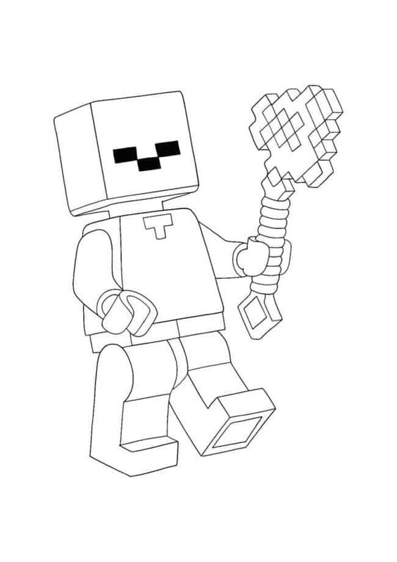 Lego Minecraft Coloring Page