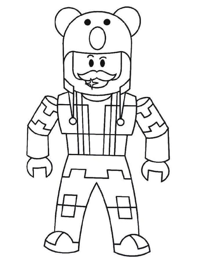 Lego Roblox Halloween Coloring Page